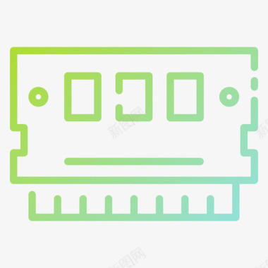 处理器硬件图标Ram内存硬件43渐变图标