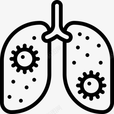 花瓣状肺病毒爆发2线状图标