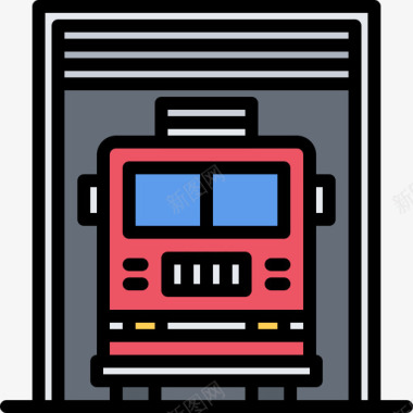 国外消防员消防车消防员16彩色图标