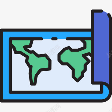 地图扩散线地图地理44线颜色图标