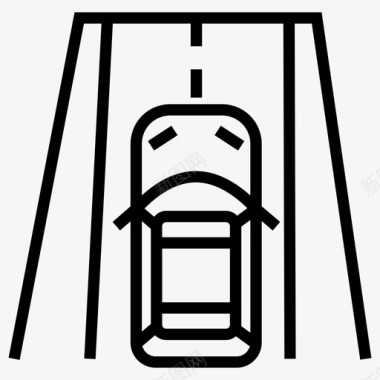 道路指引车道汽车上路道路运输图标