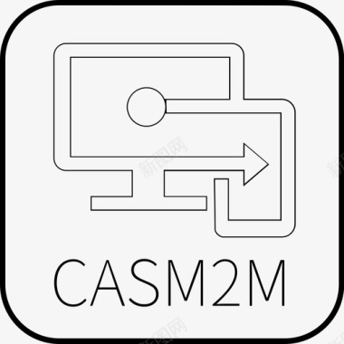 大写字母M中亚CASM2M图标