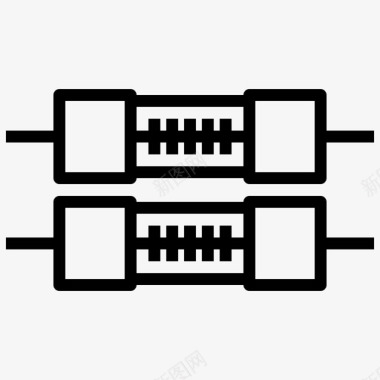 电子元件保险丝电子元件2线性图标
