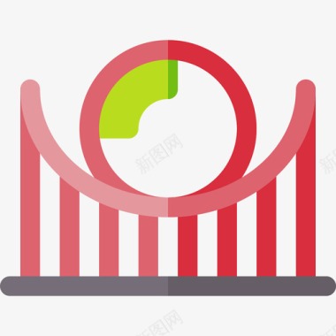 过山车过山车娱乐71扁平图标