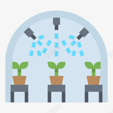 灌溉农田灌溉智能农场71平坦图标