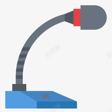商务会议礼仪麦克风商务会议13扁平图标