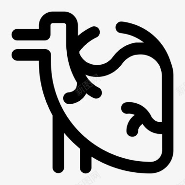 器官运输箱心脏器官心脏病心血管图标
