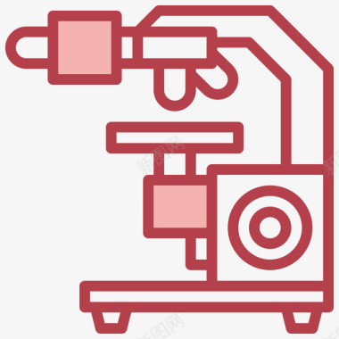 红色显微镜科学9号红色图标