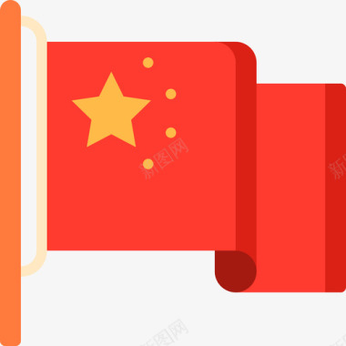 双12旗子旗子中国80扁平图标