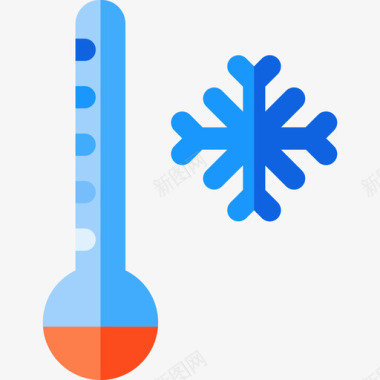 温度温度计北极31扁平图标