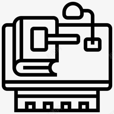 讲台讲台法律与司法40直系图标