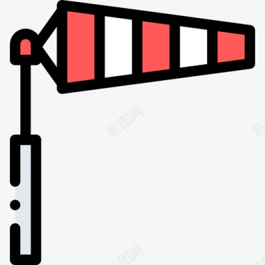 天气风向标风向标307天气线性颜色图标