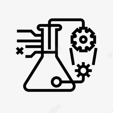 野外拓展实验锥形瓶科学实验图标