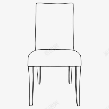 椅子家具手绘座椅图标