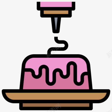 布丁布丁野餐69线性颜色图标
