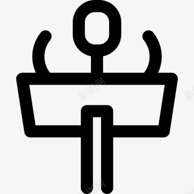 讲台讲台办公室演示5直线图标