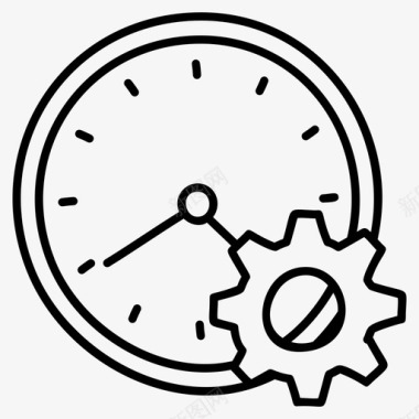 金融时钟时间管理时钟设置截止日期图标