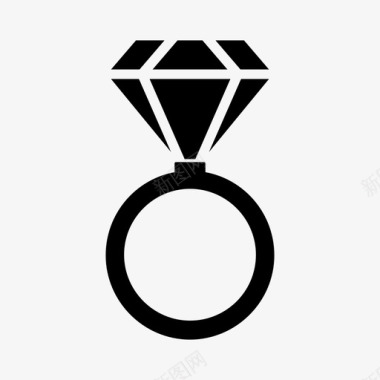 钻石钻戒浪漫图标