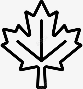 枫叶枫叶加拿大6线形图标