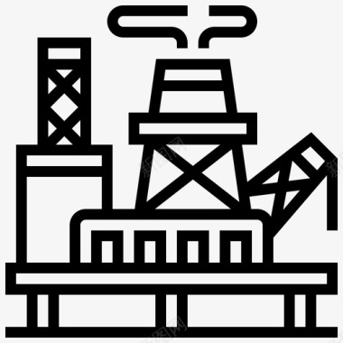 石油工业钻机石油工业20线性图标