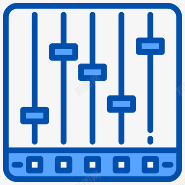 合成器音乐应用程序3蓝色图标