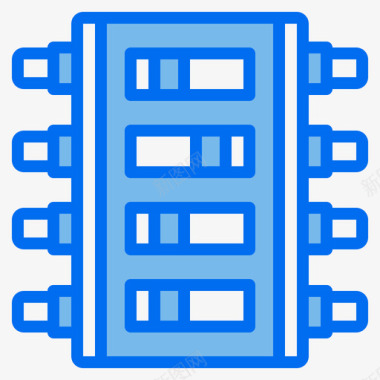 电子元件开关电子元件4蓝色图标