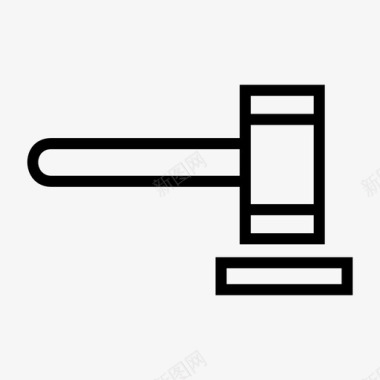 小锤子法律拍卖犯罪图标