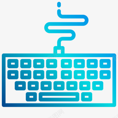 电子琴键盘键盘媒体技术2线性梯度图标