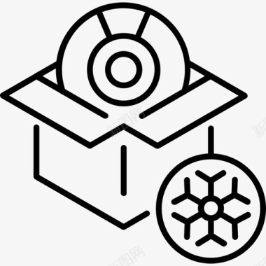 劳冻结冻结盘箱文件图标
