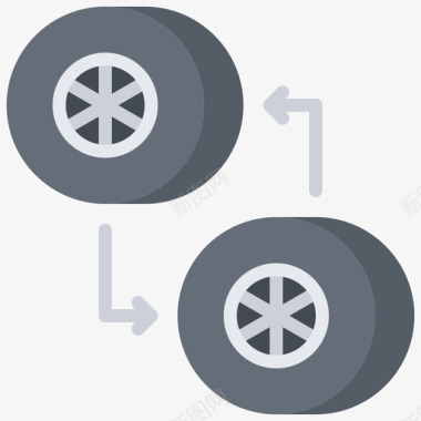 轮胎标志轮胎洗车18瘪胎图标