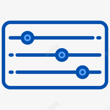 均衡器在线流媒体11蓝色图标