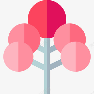 樱花20棵树平坦图标
