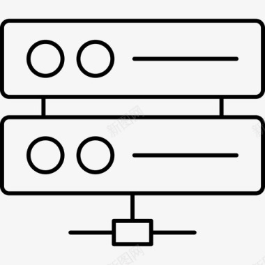 卡通数据连接服务器连接数据库图标