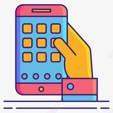 色彩应用应用营销技术线条色彩图标