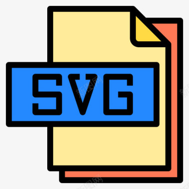 Svg文件文件格式4线性颜色图标