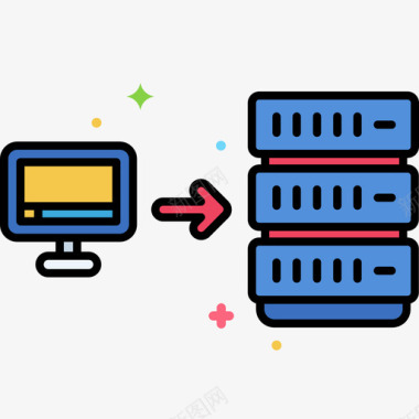 网络安全Ddos网络安全37线性颜色图标