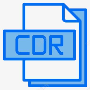 Cdr文件文件格式5蓝色图标