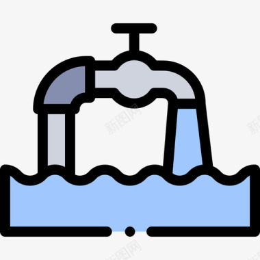 公共服务标识供水公共服务19直系颜色图标