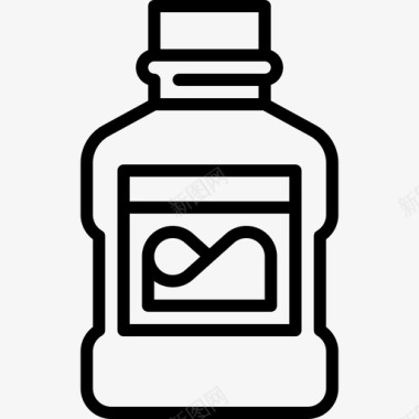 漱口水药物线性图标