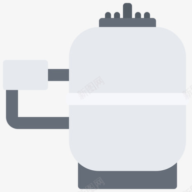 真空过滤过滤器游泳者扁平图标