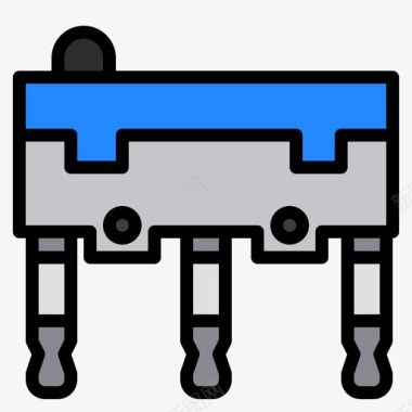 电子元件开关电子元件3线性颜色图标