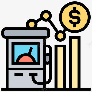 石油工业石油价格石油工业24线性颜色图标