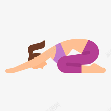伸展伸展瑜伽姿势1平躺图标