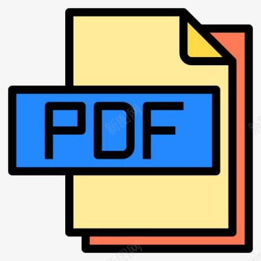 pdf画册Pdf文件文件格式4线颜色图标