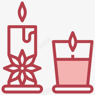 蜡烛spa41红色图标