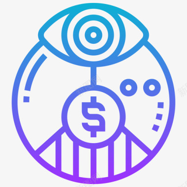 水墨数字8免扣分析数字经济8梯度图标