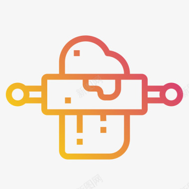 踏步梯擀面团烹饪111梯度图标