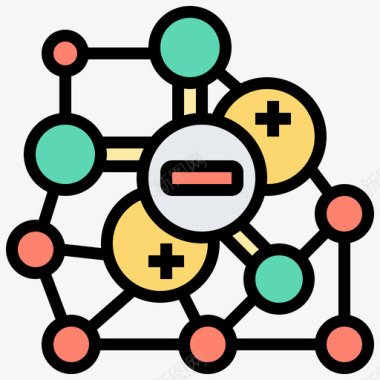 活性分子分子生物化学22线状颜色图标