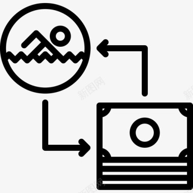 二手车交换图标交换游泳者3直线型图标