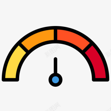 汽车速度表速度表搜索引擎优化在线营销11线性颜色图标